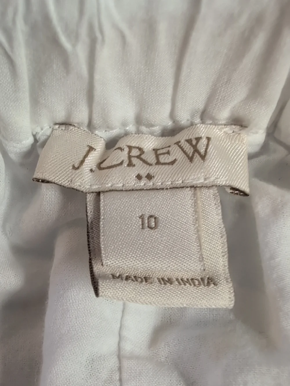 J.Crew Women's White Eyelet Midi Boho Skirt Classic Summer Style Size 10 EUC